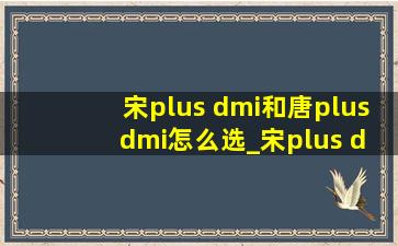 宋plus dmi和唐plus dmi怎么选_宋plus dmi和唐plus dmi比较